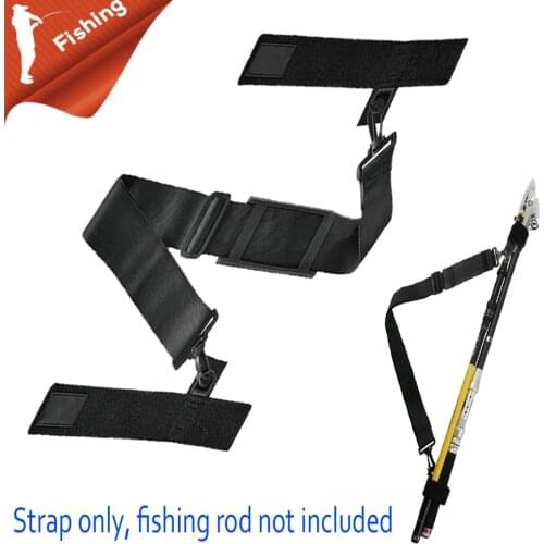 120CM Fishing rod strap Hengel Carry Strap Sling Band Verstelbare Schouder Riem Reizen Tackle Houder