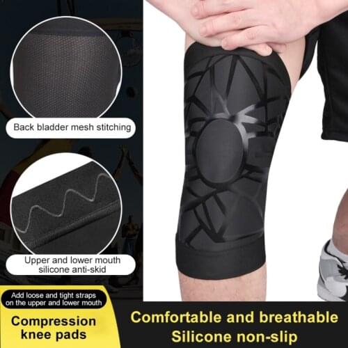 1PC Compression Knee Sleeve Basketball Volleyball Running Elastic Kneepad Support Sports Gym Fitness Knee Brace Protector