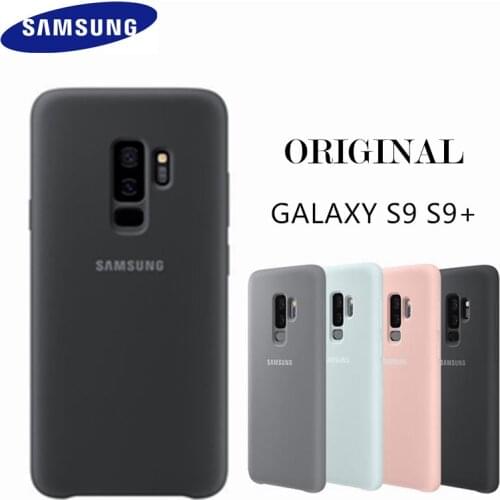100% Original Samsung Galaxy S9 S9 PLUS + Silicone Cover Liquid Case EF-PG960 G9650 Anti-Wear Soft-Touch Coque Fundas