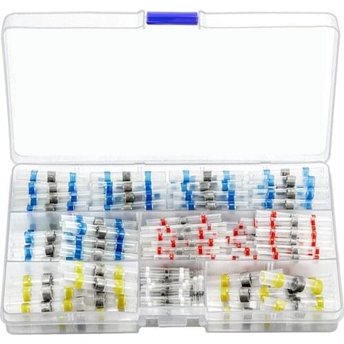 150/50PCS Seal Heat Shrink Soldering Selvee Butt Terminals Waterproof Insulated Electrical Cable Wire Connectors 10-24AWG