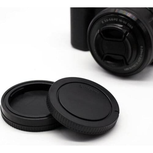 2 Pieces Sony Micro-single E Card Port 18-105 16-50 Cover 18-55 Back 55/1.8 Lens 50/1.8 Black I3X8