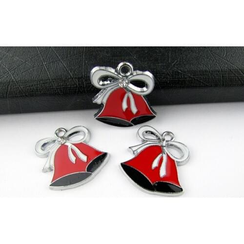 2016H-6 Manufacturers Direct Sales Of Color enamel charms Jewelry Accessories Diy Multi Style enamel charms Christmas Bell Acces