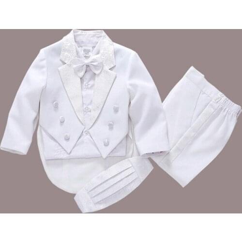 2019 new fashion white/balck baby boys suit kids blazers boy suit for weddings prom formal spring autumn wedding dress boy suits