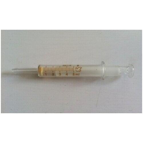 5ML Glass syringe injector sampler dispensing with ink chemical medicine Large-diameter glass syringes