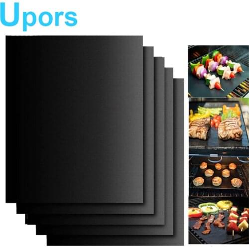 5pcs/lot Reusable Non Stick Coating BBQ Grill Roast Mat Sheet Portable Easy Clean OutDoor Picnic Cooking Barbecue Tool