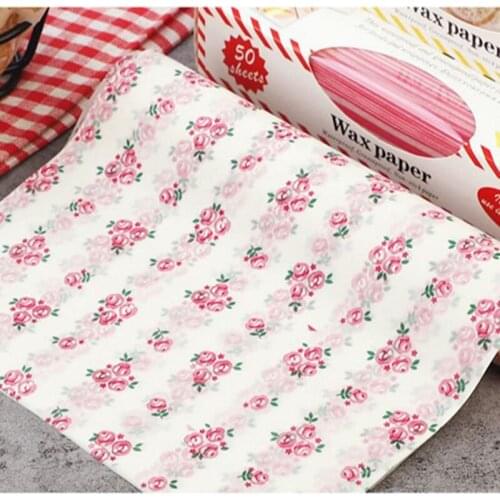 50PCS Wax Paper Oil-proof wrapping paper food paper snack Bread Candy Sandwich or Cake Burger Fries Fast Food paper Baking Tool