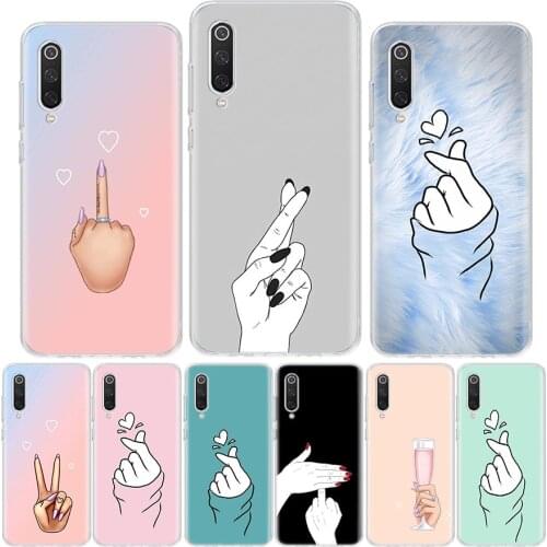 Love on the finger Phone For Xiaomi Redmi Note 10 Pro 9 9S 9C 9A Case 8 8T 8A 7 7A 6 6A 5 5A S2 K20 K30 Coque