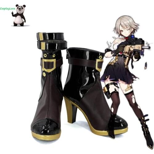 Girls Frontline Vector Black Cosplay Shoes Boots Custom Made For Hallowee Christmas CosplayLove