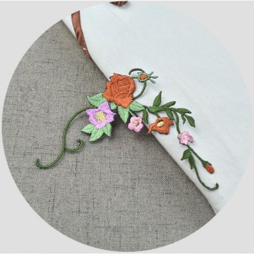 Floral Lace Collar Fabric Trim DIY Embroidery Lace Fabric Neckline Applique Sewing Craft