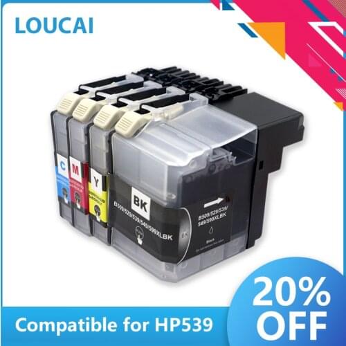 For Brother Compatible LC539/539XL BK LC535/C535XL C/M/Y Compatible ink cartridge For Brother DCP-J100/DCP-J105/MFC-J200 printer