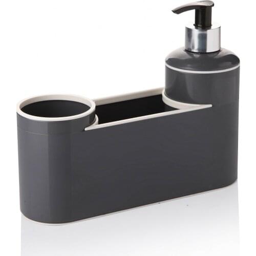 Acrylic Lux Liquid Soap Dispenser, Brush and Sponge Set Keeps Your Dish Cloths Together, collects the Clutter and Prevents of Waste