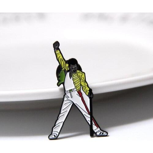 Queen Enamel Pins Freddie Mercury Brooch Singer Band Music Pin Badge Jewelry Fans Gift Collection