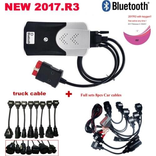 2021 NEW VCI 2017.R3 KEYGEN VD DS150E CDP Pro for Delphis Obd2 Car Truck Diagnostic Tool Obd Scanner car/truck cables to choose