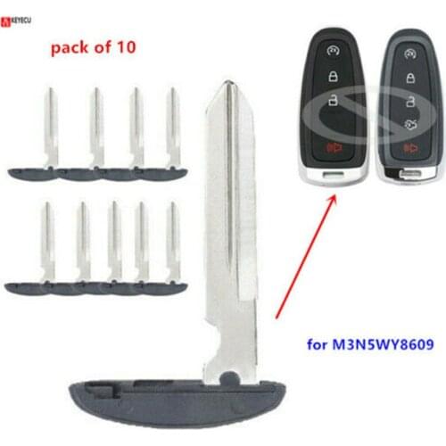 KEYECU 10PCS/Lot Uncut Remote Prox Smart Key Blade Blank for Ford Edge Escape Expedition Taurus Flex C-max M3N5WY8609 FO38R