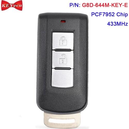 KEYECU for Mitsubishi Outlander 2008 2009 2010 2011 2012 ASX 2013 2014 2015 Remote Key Fob G8D-644M-KEY-E 433MHz PCF7952 Chip