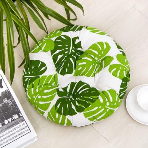 Round Thickened Cotton Chair Cushion Printed Office Classroom Student Stool Seat Pad Fashion Home Office Decoration Tatami Pads