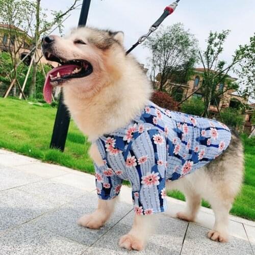 Summer Dog Shirt Small Medium Large Dog Clothes Pomeranian Poodle Corgi Samoyed Husky Golden Retriever Clothing Outfit Dropship