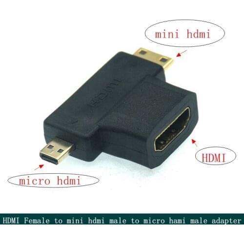 Micro HDMI-compatible to HD Adapter 4K Micro Mini HD Male to Female adapter Cable Connector Converter for Gopro Hero Camera