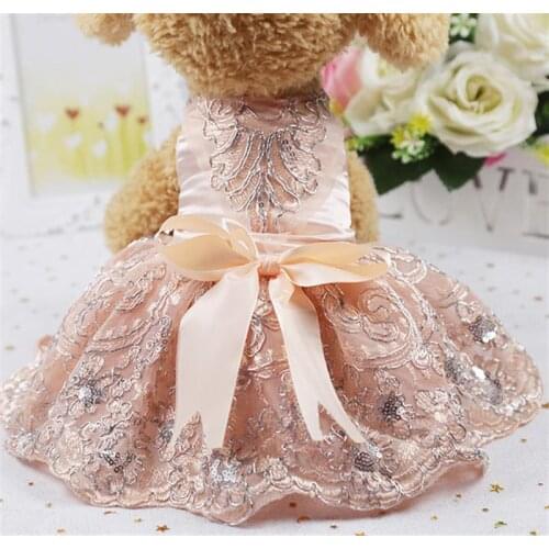 Cute Biling Dog Puppy Bow Dress Tutu Skirt Dog Pet Cat Luxury Princess Wedding Dress Summer Dog Chihuahua Party Clothes Vest
