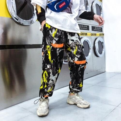 Mens Streetwear Pants Hip Fashion Male Camouflage Harem Pants High Street Joggers Sweatpants for Men