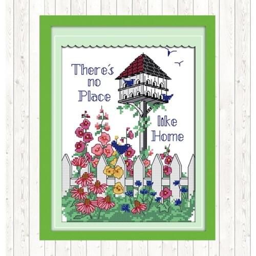 Warm Harbor 11CT 14CT Cross Stitch Set Embroidery Handmade Needlework Package Wall Home Decor DMC Floss Kit Cross Stitch Kits