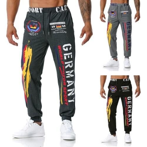 2021 New Mens Brazilian Flag Printed Jogging Pants Outdoor Sports Fitness Football Training Trousers