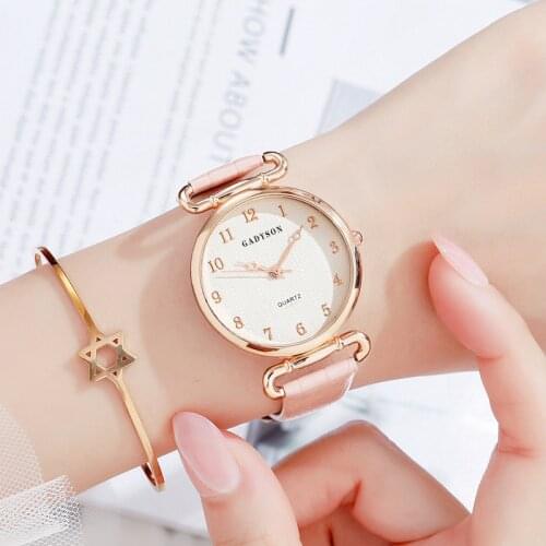 2021 NEW Watch Women Fashion Casual Leather Belt Bracelet Watches Simple Ladies' Quartz Clock Dress Wristwatches Reloj mujer
