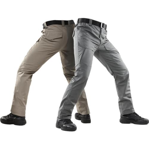 Outdoor Camping Hiking Hunting Cotton Waterproof Camouflage Overall Pants Mens Combat Cargo Multi Pocket Slim Tactical Trousers