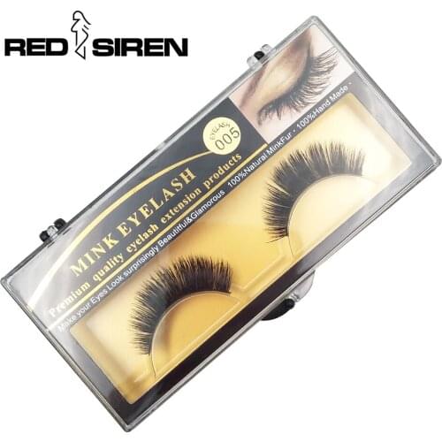 RED SIREN 3d Mink Lashes High Quality Soft 100% Mink Hair Eyelash Vendors Maquiagem False Eyelashes XME-5