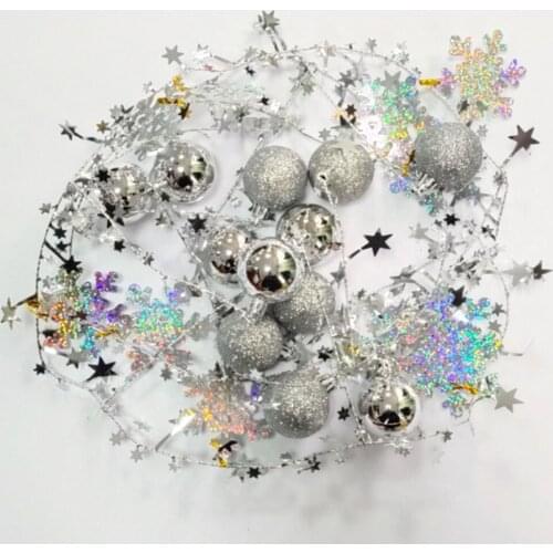 Christmas Decoration Christmas Cane Hanging Ball Snowflake Christmas Tree Ornaments Balls for Xmas Home Decoration