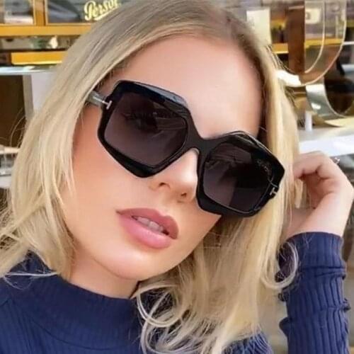 Oversized Polygon Sunglasses For Woman 2020 Vintage shades for women New Fashion Square Gradient Glasses Female Oculos UV400