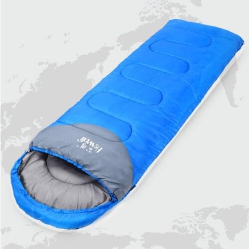 Ultralight Sleeping Bag Outdoor Camping Sport Adult Envelope Hooded Cotton Splicing Autumn Winter Single Sleeping Bags