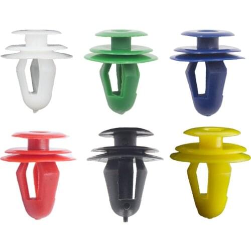 Wholesale 500PCS Universal Car Interior Door Card Panel Clips Fixing Fastener 9mm Hole Auto Plastic Rivet