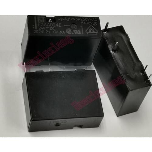 10PCS/Lot Relay 5A 4Pin 5V 12V 24V F3AA005E F3AA012E F3AA024E