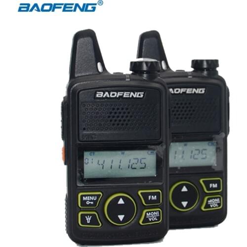 10PCS BAOFENG BF-T1 MINI Portable Two Way Radio T1 Walkie Talkie UHF 400-470mhz Handheld CB Ham Radio Toy Transceiver Micro USB