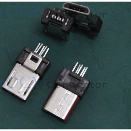 100 pcs/lot) Micro Male USB Connectors Plug fit for Mobile Power