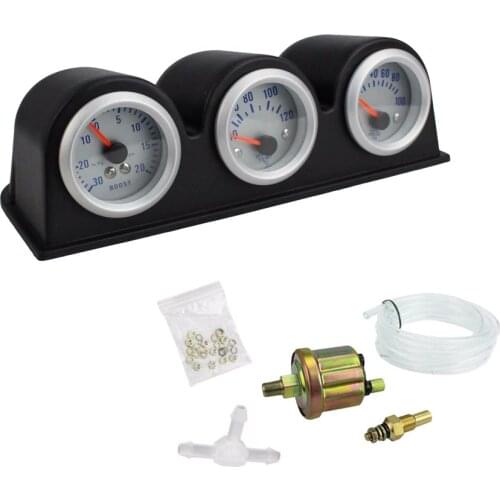 2inch 52MM Triple turbo boost gauge+water temp gauge+Oil press Pressure Gauge car meter Water Temperature gauge