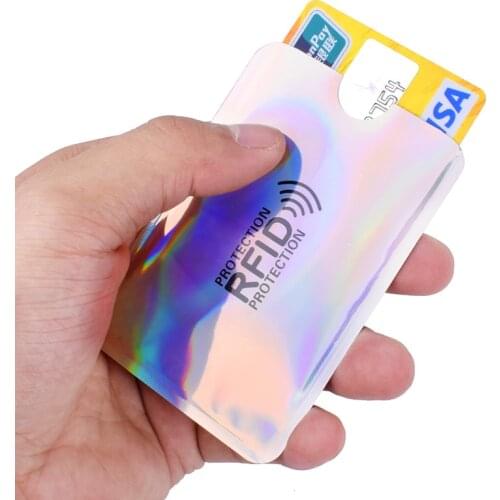 5PCS RFID Anti-Scan Card Holder Cover Pocket Aluminum Metal Slim Credit Card Protection Safety Wallet Fashion Card Case