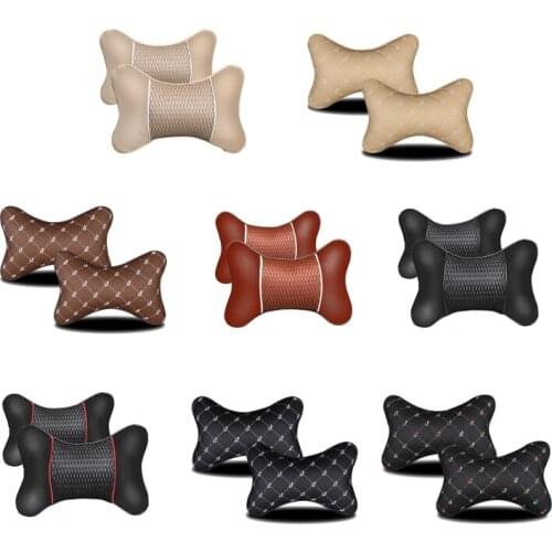 2pcs/set Car Neck Pillow Automobile Head Neck Rest Cushion Neck Support