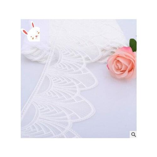 White Milk Silk Lace 12cm Mesh Embroidery Lace Curtain Clothing Accessories 10Yards/pack