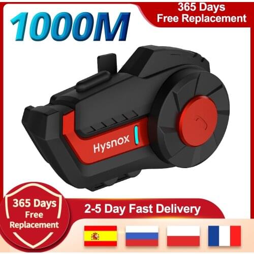 1000M Buetooth-Compatible 5.0 Moto Helmet Headset BT Wireless Earphone 2 Riders Motorbike Waterproof Motorcycle Helmet Intercom