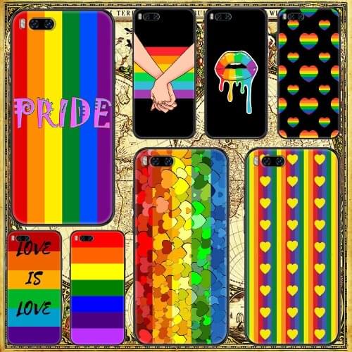 Rainbow gay prid Lesbian LGBT Phone case For Xiaomi Mi Max Note 3 A2 A3 8 9 9T 10 Lite Pro Ultra black luxury shell soft funda