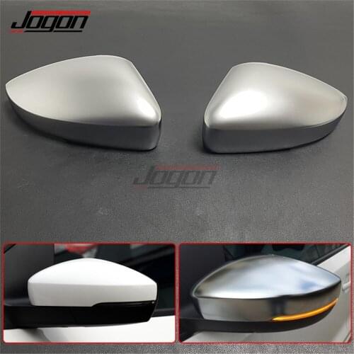 Side Wing Rear View Rearview Mirror Cover Replace Case Shell ABS Chrome Silver For Volkswagen VW Polo POLO MK5 6R 6C 2009-2017