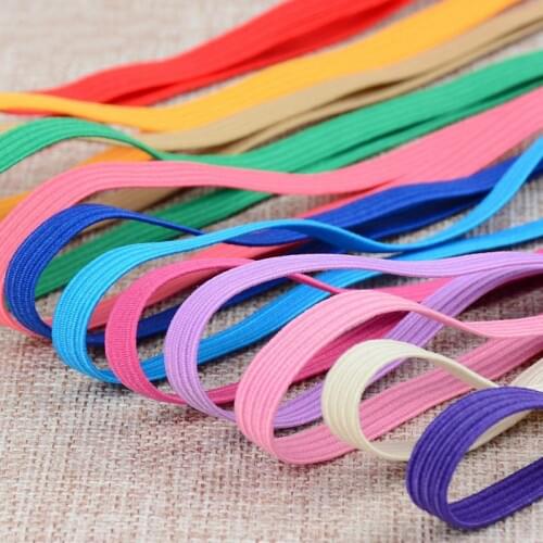 6mm Colourful Elastic Band High Elastic Bands Rope Rubber Band Waist Band Stretch Rope Elastic Ribbon DIY Sewing Accessories 1Y