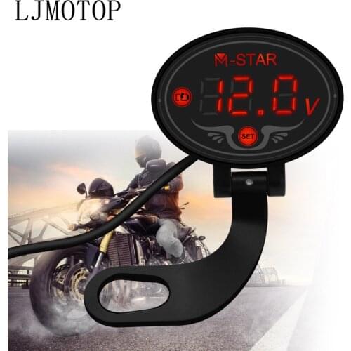 For Honda Hornet 250 CB 600F CBF600 CBR600F CB919 VTX1300 Motorcycle Digital Panel Voltmeter Voltage Meter Tester Led Display