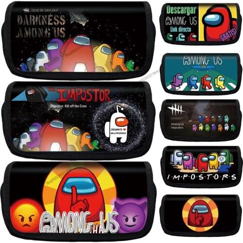 Game Dicord Among of Us Pencil Case Student School Supplies Anime Stationery Box Child Study High-capacity Pencil Bag Birthday