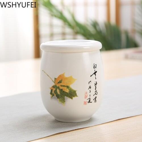 Ceramics tea jar Tieguanyin tea tin containers Portable travel Tea Boxes Sealed caddy coffee canister Spice Candy storage tank