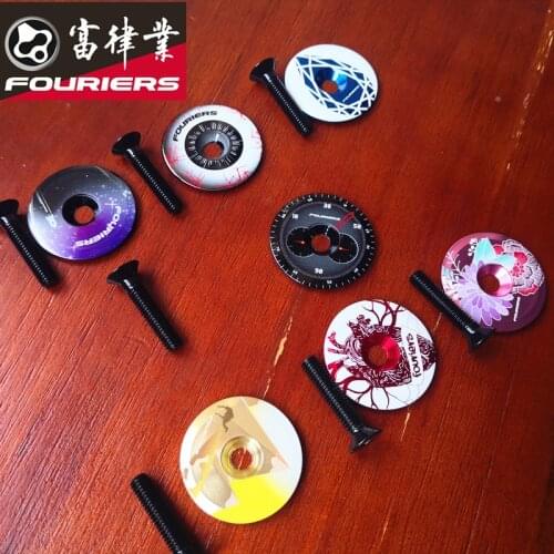 Fouriers 1-1/4" CNC Bike Stem Top Cap Headset Cover 31.8mm 35mm OD2 Steerer Caps Headset Cover Bicycle Parts