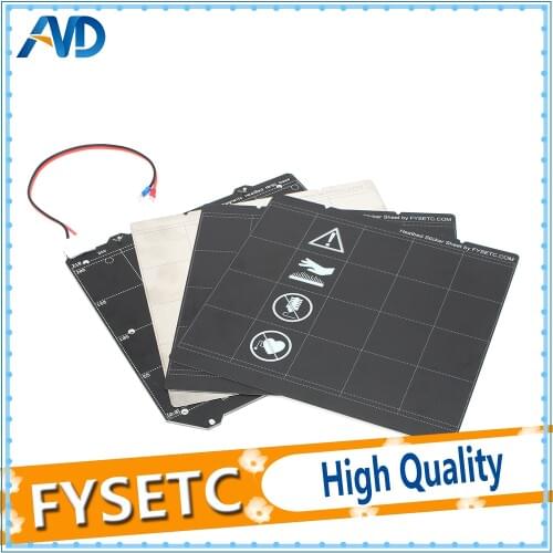 Clone Prusa i3 MK3 Magnetic Heated Bed MK52 Wiring Thermistor Kit With Magnet + Steel Sheet +2pcs Black Sticker For Prusa i3 MK3