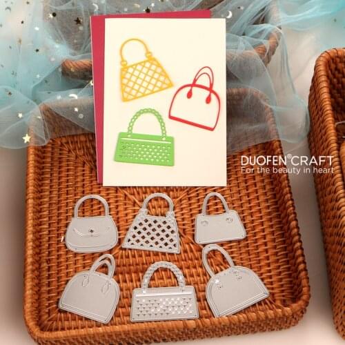 DUOFEN METAL CUTTING DIES fashion purse handbag handbags stencil DIY Scrapbook Paper Album 2021 new